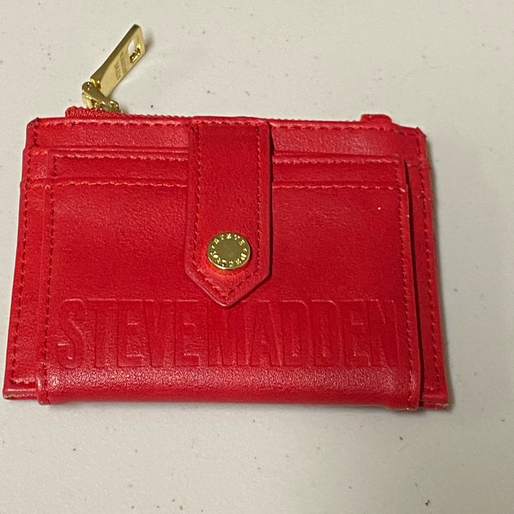 Steve Madden Red Women’s Wallet  gold tone hardware